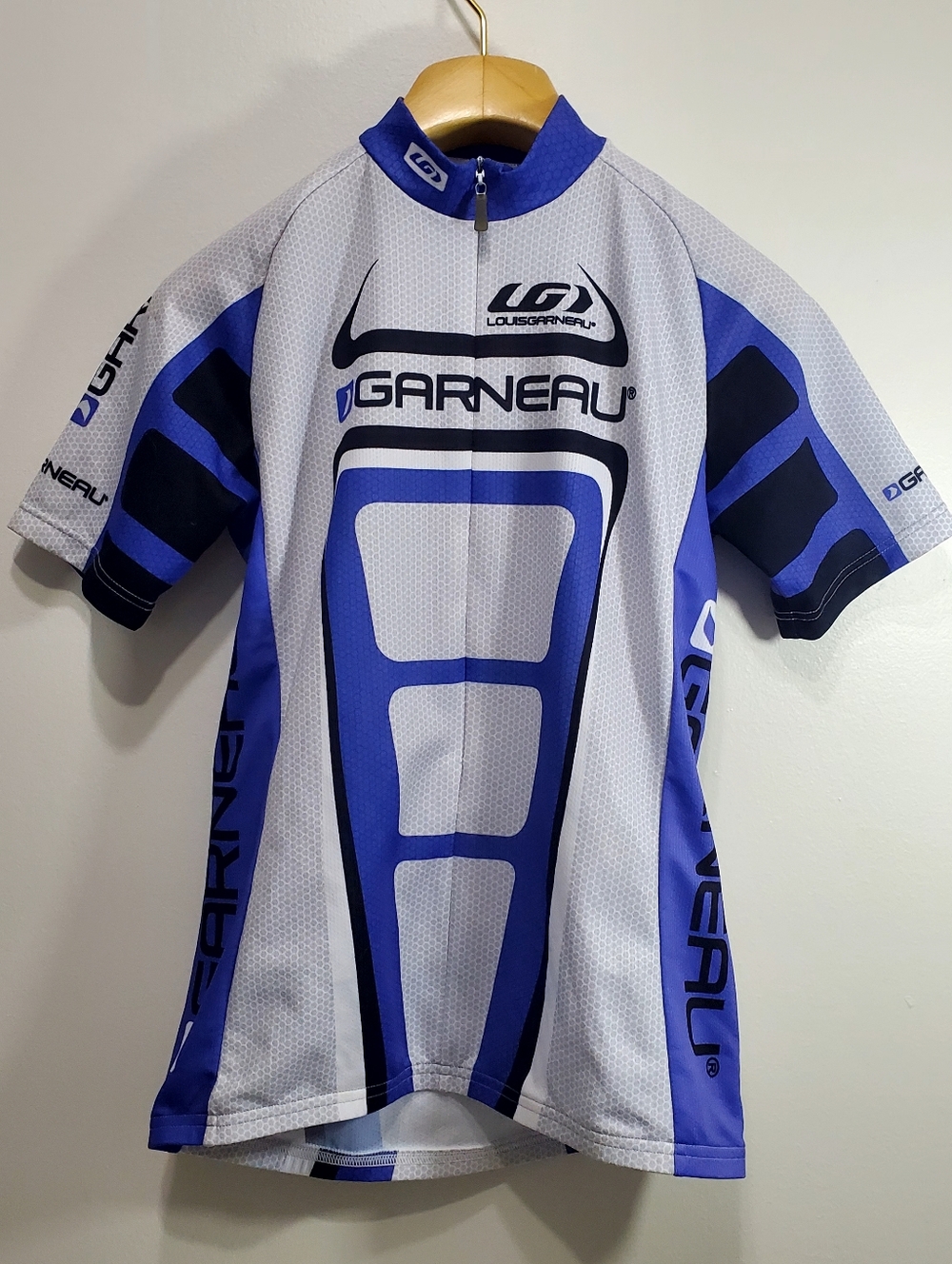 Louis Garneau Blue & White Cycling Jersey